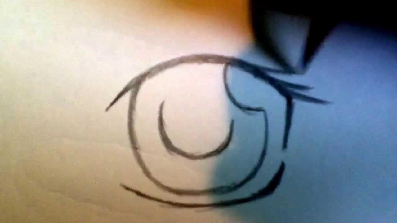 How to draw a manga eye- female - YouTube