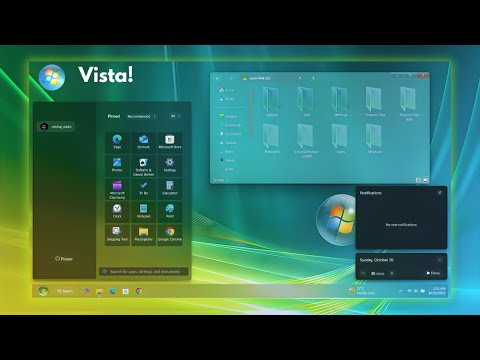 Windows 11 Transformed Into Windows Vista! | Taskbar, Start Menu & Folder Theme Customization | ® |