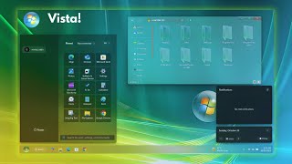 Windows 11 Transformed Into Windows Vista! | Taskbar, Start Menu & Folder Theme Customization | ® |