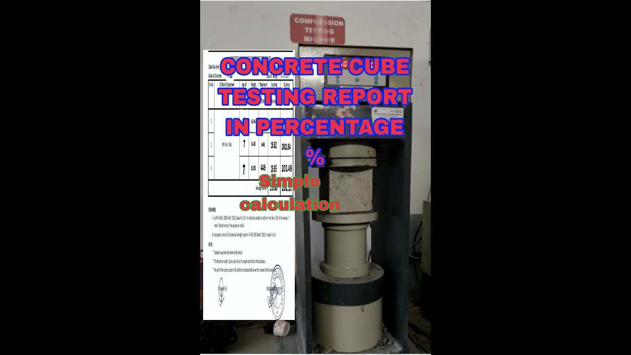 cube test value in percentage #concrete cube test #concrete cube test calculation #how to cube test