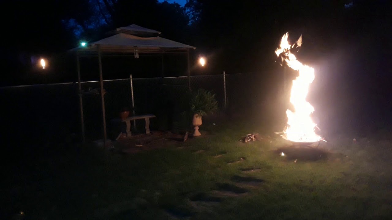 Tiki Torch And Fire Pit Night Youtube