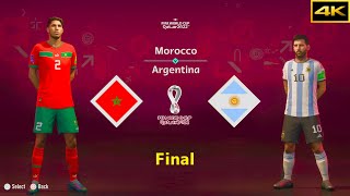 FIFA 23 | MOROCCO vs. ARGENTINA | HAKIMI vs. MESSI | FIFA WORLD CUP FINAL | [4K]