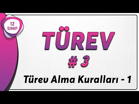 Türev 3 Türev Alma Kuralları | 12.Sınıf Matematik |  AYT Matematik #12.sınıf #türev