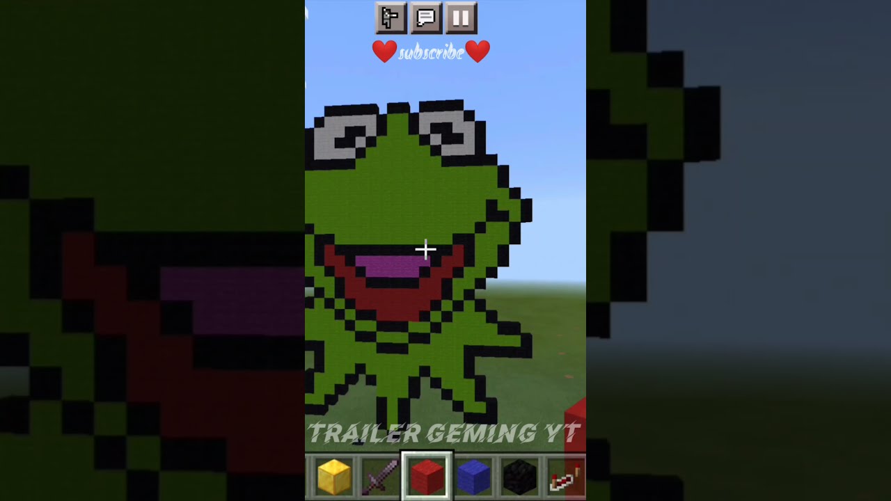 minecraft pixel art ( frog )🥰❤️ || 