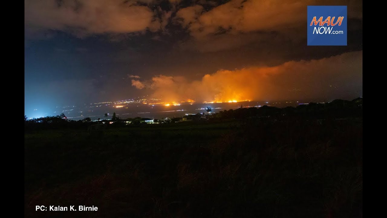 9 p.m. Update Brush Fire Scorches 2500 Acres Below Pukalani YouTube