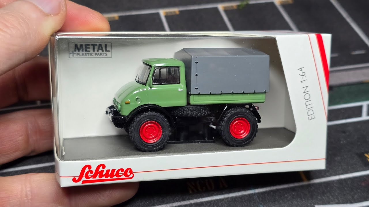 Schuco Unimog Diecast model in a 1/64 scale. Unboxing and Review