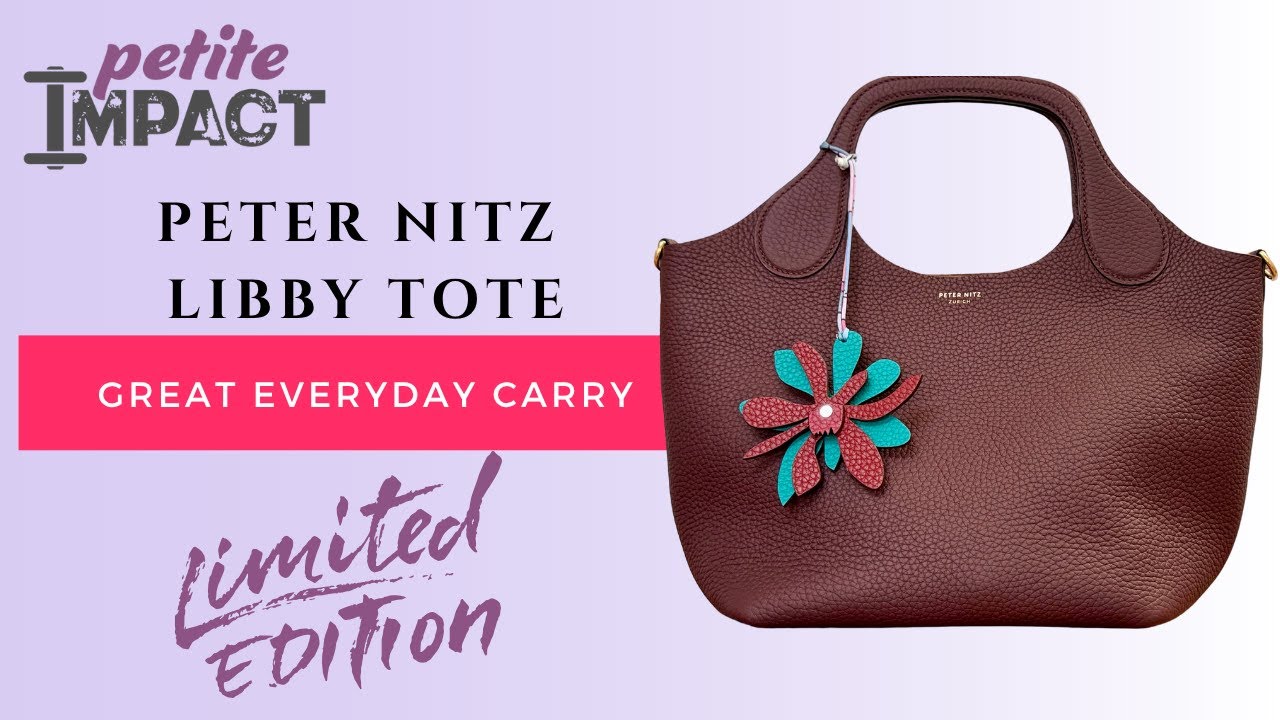 Review! Peter Nitz Libby Tote Geneva Calf Size Medium Black Cherry