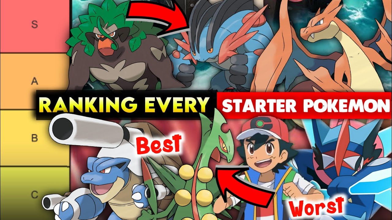 Every Pokémon Starter Evolution Trio, Ranked From Worst To Best