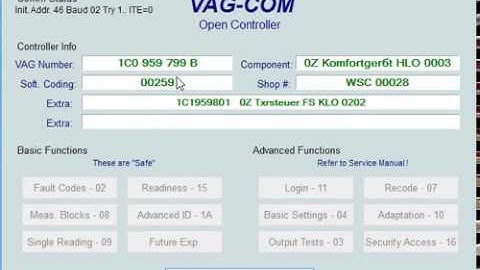 How to determine the part number of your Central Comfort system module (VAG-com 46-CCSM )
