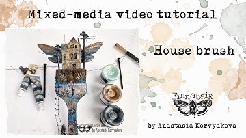 Mixed Media Altered Brush by Anastasia Korvyakova