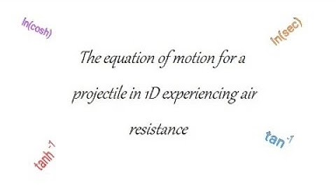 PROJECTILE MOTION PART 5-THE EQUATIONS OF MOTION (whiteboard series)