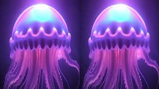 "Jellyfish"  (Half SBS 3-D) - 3D Ai animation