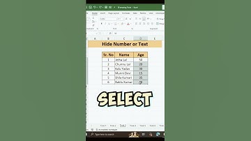 "Excel Trick: Secret Data Hiding Hack! 💻📊" #shortvideo