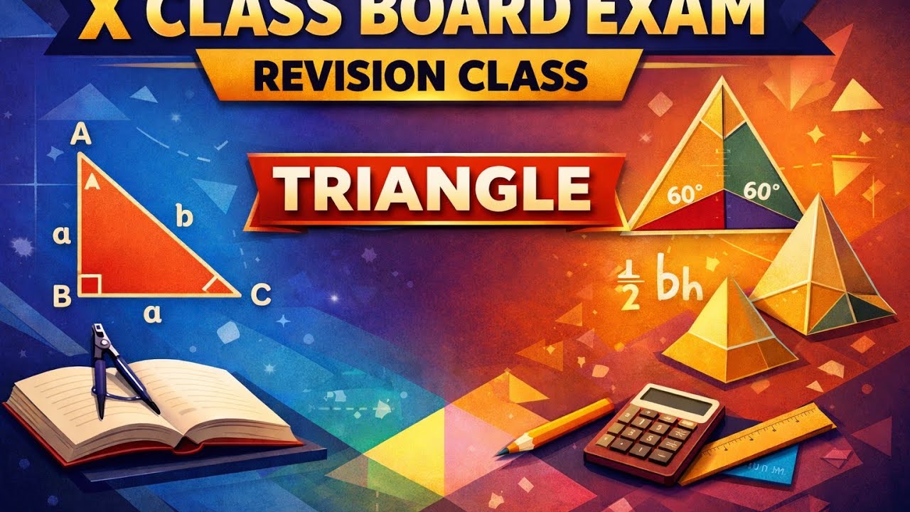 X class revision #(त्रिभुज से पूछे  संबंधित महत्वपूर्ण प्रश्न) 