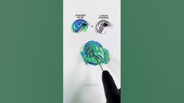 Mixing Aurora Blue and Lunar Chrome Together  #colormixing #satisfying