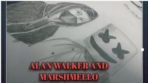 Alan walker and marshmello ||pencil drawing ✍️||🎭