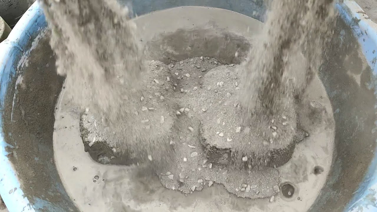 Drooling Blocks ASMR: very dusty soft creamy white concrete sand big blocks crumble dry ...