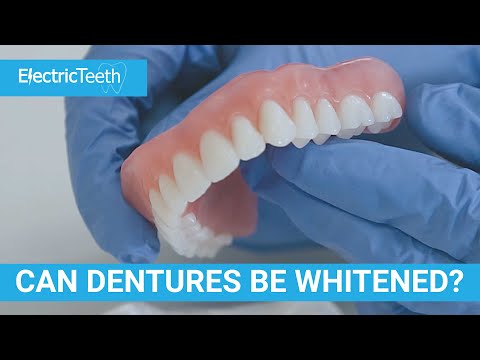 How to whiten yellowed false teeth & dentures