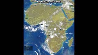 Africa 24 Hour Satellite Weather | April 02, 2026 #shorts