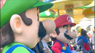 Mario & Luigi Meet And Greet At Super Nintendo World Universal Studios Hollywood