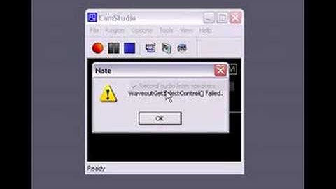 Camstudio Error