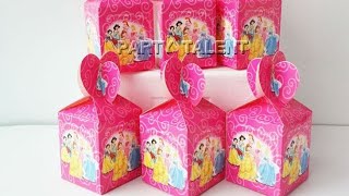 How to Fold Candy Boxes/ Disney  Princess Party Boxes/ Time Lapse  Video