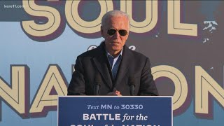 Biden stops in Falcon Heights ahead of Trump's Rochester rally