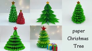 5 Easy Paper Table Top Christmas Tree / 3D Paper Christmas Tree / Christmas Decoration / Paper Craft