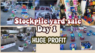Stockpile yard sale April 2022