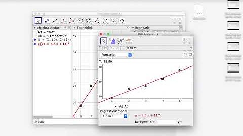 Regression og residualplot i GeoGebra
