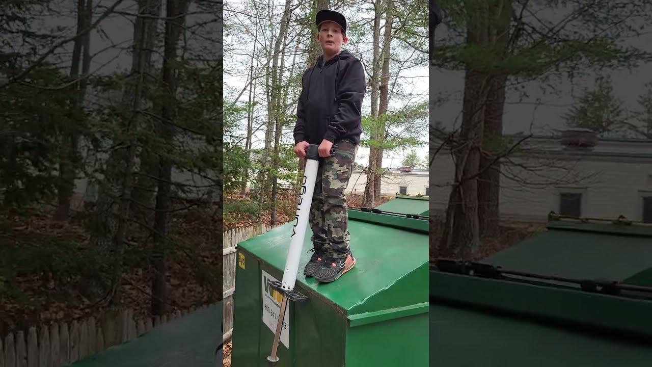 Dumpster diving with Pogo Stick 