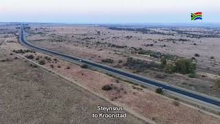 Between Kroonstad and Steynsrus R76 Road well maintained 🛣️💯