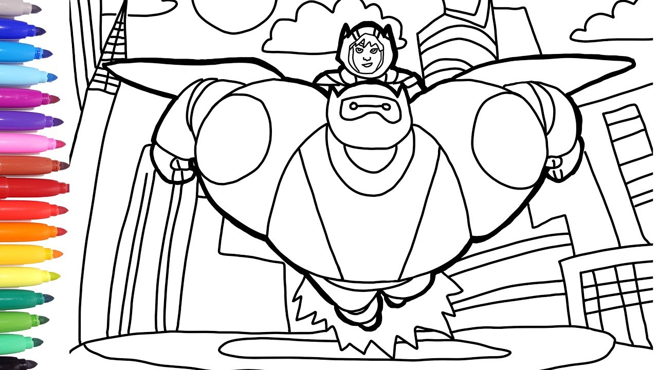 Big Hero 6 Coloring Pages for Kids How to Draw Big Hero 6