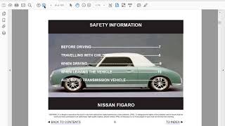 Nissan Figaro Owners Manual in English FK10