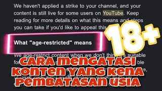 cara mengatasi konten yang kena pembatasan usia 18+
