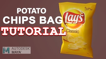 Autodesk Maya 2018 Tutorial - Easy Potato Chips Bag Modeling