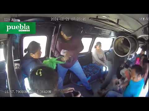 Asaltan a punta de pistola a pasajeros de la Ruta 8 al sur de Puebla capital