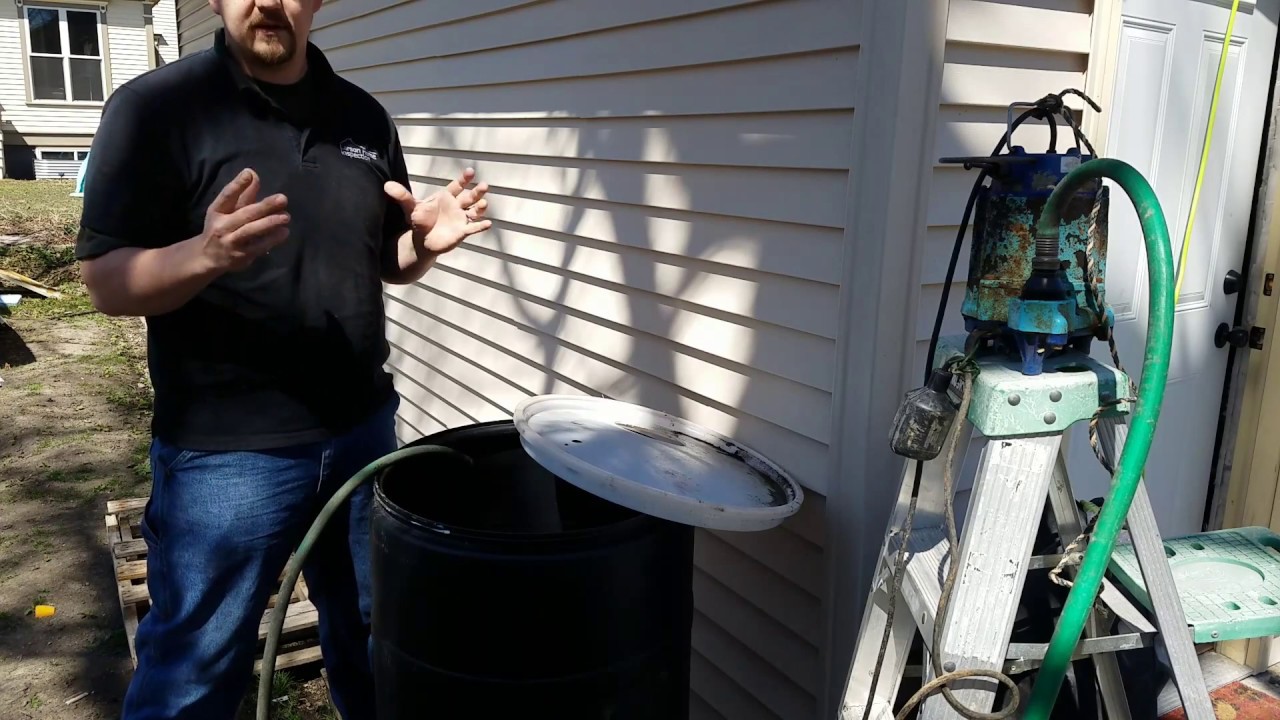 Easy Rain Barrel Sump Pump Lawn 