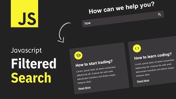 Easy Filter Search w Javascript | Quick Tutorial