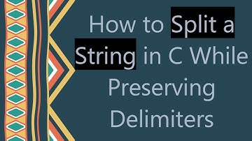 How to Split a String in C While Preserving Delimiters