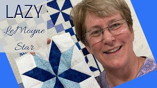 How to make a LeMoyne Star Quilt Block with half-square triangles