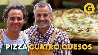 PIZZA CUATRO QUESOS 🍕 RECETA SIMPLE de los MAESTROS DE LA PIZZA  | El Gourmet