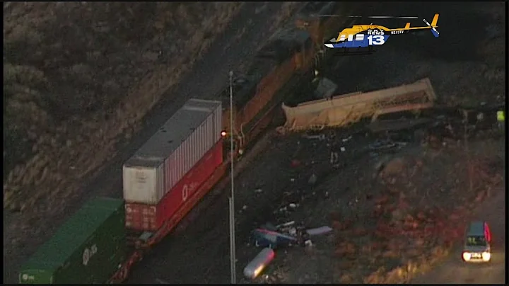 Crews respond to train, semi crash