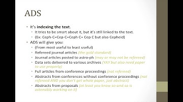 NITARP Tutorial: Literature Searching