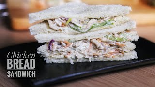 Chicken Bread Sandwich | Chicken & Veggie Sandwich | Quick Breakfast Recipe