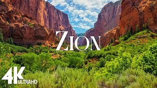 FLYING OVER ZION (4K UHD) - Amazing Beautiful Nature Scenery with Piano  Music - 4K Video HD