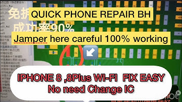 iPhone 8,8 Plus Wi-Fi N/A Not working Easy Fix No need Change IC, Just see How fix?