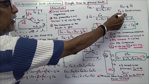 UNSYMMETRICAL FAULT CALCULATIONS - PART - 12 - SINGLE LINE TO GROUND FAULT