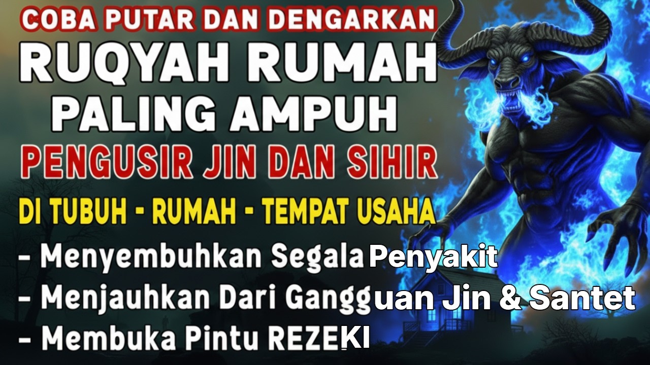 RUQYAH RUMAH PENGUSIR JIN, SETAN & SIHIR DI RUMAH & TUBUH, PENENANG HATI & FIKIRAN