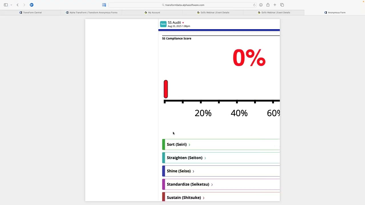Anonymous Forms with TransForm 20 August 2025